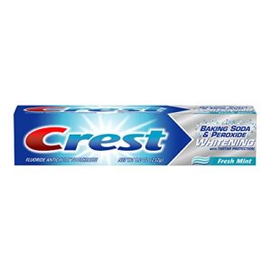 Crest Baking Soda And Peroxide Whitening With Tartar Protection Fresh Mint Flavor Toothpaste 8.2 Oz (Pack of 6)