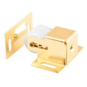 Prime-Line U 9047 Brass Plated Closet Door Roller Catch with Strike, single pack