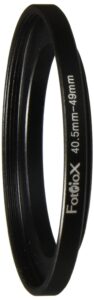 fotodiox metal step up ring, anodized black metal 40.5mm-49mm 40.5-49 mm