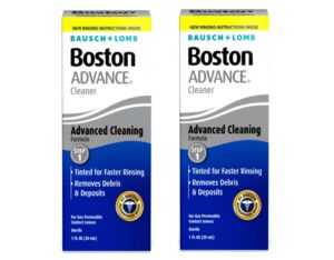 boston cleaner for rigid gas permeable contact lenses, advance formula, 1-ounce bottles (pack of 2)