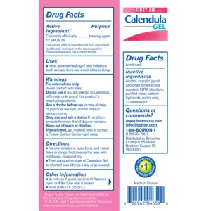 Boiron Calendula Gel, 2.6-Ounce Tubes (Pack of 3), Homeopathic Medicine for Skin Irritation and Burns