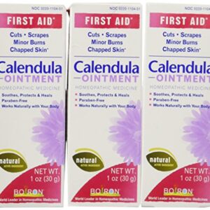 Boiron Calendula Ointment, Homeopathic Medicine for Skin Irritation and Burns, 1 Ounce (Pack of 3)