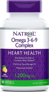 natrol omega-3-6-9 complex with flax and borage, 90 softgels (pack of 2)