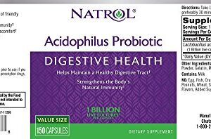 Natrol Acidophilus 100mg Capsules, Unflavored, Purple, 150 Count, Pack of 3