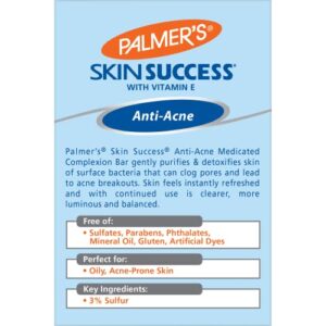 Palmer's Skin Success Eventone Medicated Anti-Acne Complexion Soap Bar, 3.5 Ounces (Pack of 12)