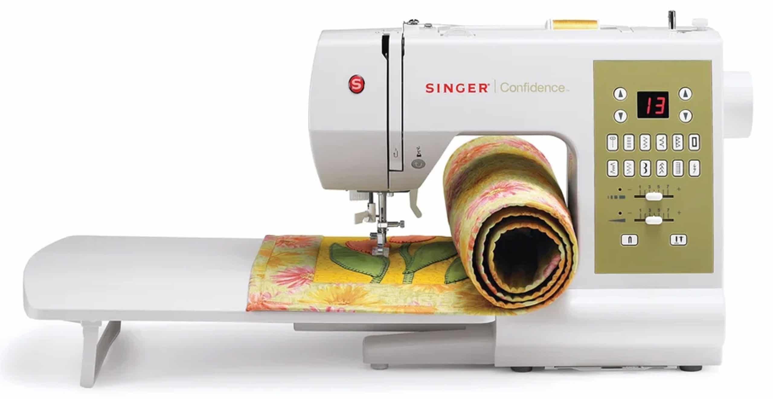 SINGER | Confidence 7469Q Computerized & Quilting Sewing Machine with Built-In Needle Threader, 98 Built-In Stitches - Sewing Made Easy, White