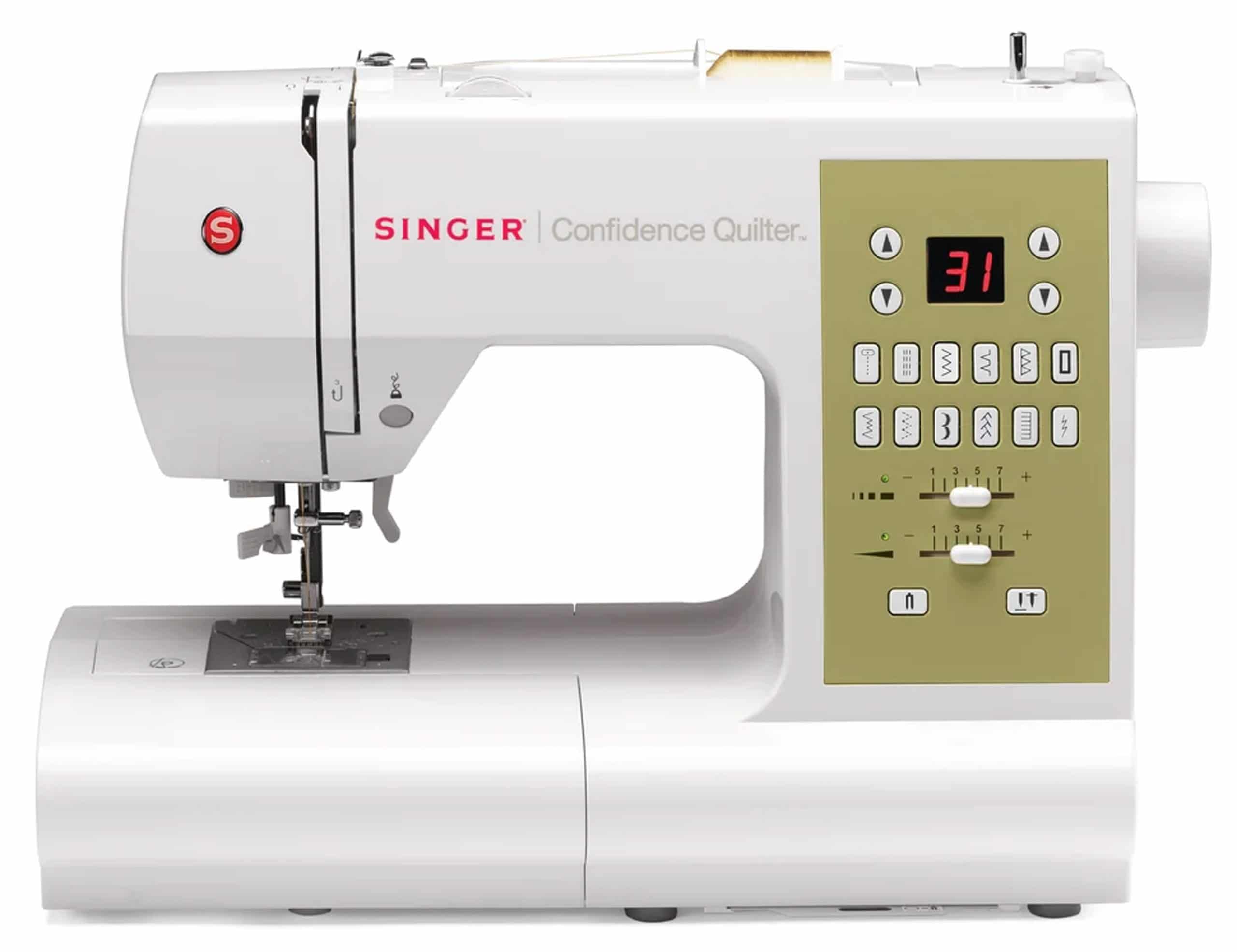 SINGER | Confidence 7469Q Computerized & Quilting Sewing Machine with Built-In Needle Threader, 98 Built-In Stitches - Sewing Made Easy, White