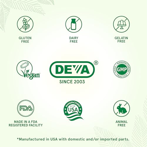 DEVA Vegan Multivitamin & Mineral Supplement - Vegan Formula with Green Whole Foods, Veggies, and Herbs - High Potency - Manufactured in USA and 100% Vegan - 90 Count (Pack of 2)