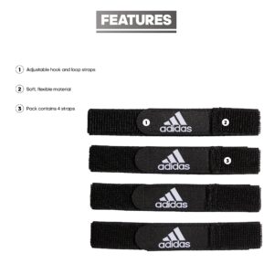 adidas Soccer Shin Guard Strap, Black, One Size