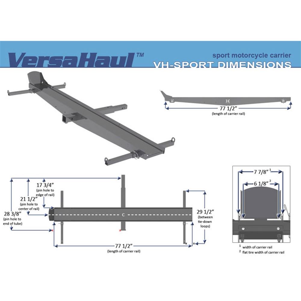 Versa Haul VH-Sport Sport Bike Carrier Without Loading Ramp