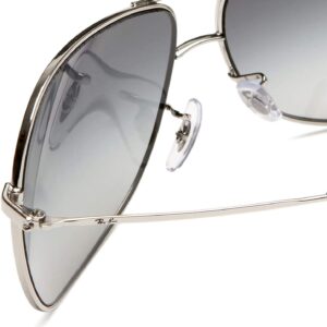 Ray-Ban RB3267 Metal Aviator Sunglasses, Silver/Gray Gradient, 64 mm