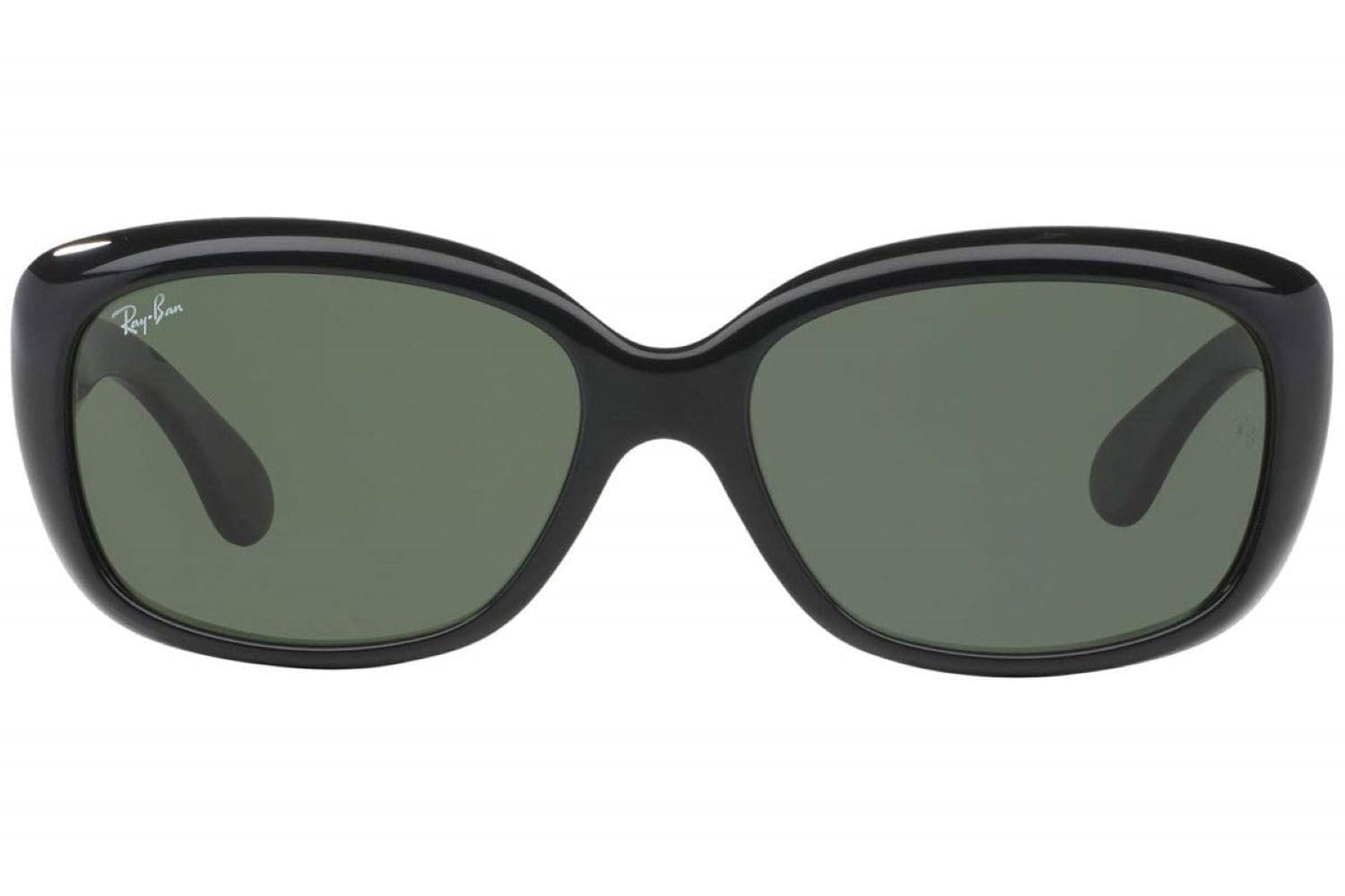 Ray-Ban Women's RB4101 Jackie Ohh Butterfly Sunglasses, Black/Dark Green, 58 mm