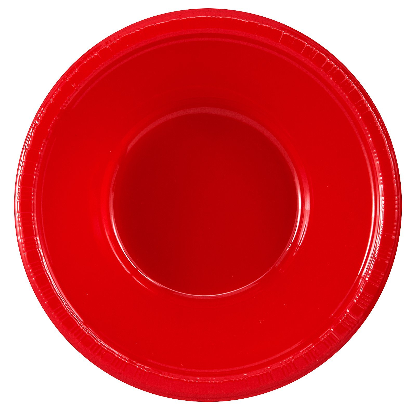 Creative Converting Touch of Color Plastic Bowls Party Supplies, 12oz, Classic Red