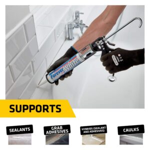 Everbuild Professional Caulk, Sealant, Adhesive Application Gun For Up To C4/400 ml Cartridges