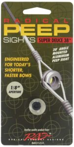 radical archery designs rad super deuce 38 peep sight black 1/4 in.