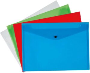 q-connect polypropylene document folder a4 assorted (pack of 12)