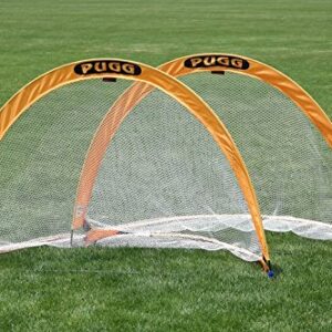 PUGG 6 Foot Pop Up Soccer Goal - Portable Training Futsal Football Net - The Original Pickup Game Goal (2 Goals and Bag)