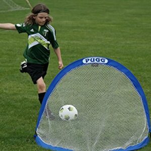 PUGG 4 Foot Pop Up Soccer Goal - Portable Training Futsal Football Net - The Original Pickup Game Goal (Two Goals & Bag)