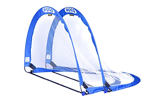 PUGG 4 Foot Pop Up Soccer Goal - Portable Training Futsal Football Net - The Original Pickup Game Goal (Two Goals & Bag)