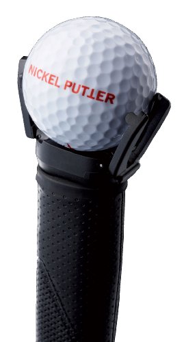 Nickel Putter Attachable Golf Ball Pick-up Tool , Black