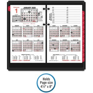 AT-A-GLANCE Desk Calendar Base for Loose-Leaf Refill, 4.5 x 8, Black