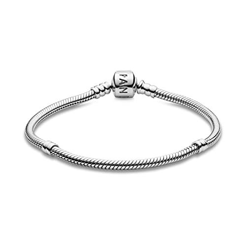 Pandora Women's Genuine Sterling Silver 7.5 Bead Clasp Charm Bracelet 590702HV-19"