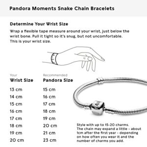 Pandora Women's Genuine Sterling Silver 7.5 Bead Clasp Charm Bracelet 590702HV-19"