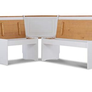 Linon Ardmore Kitchen Nook Set, White