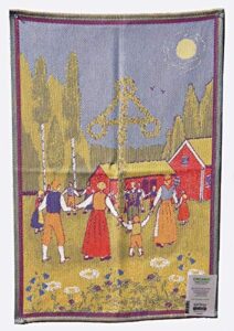 ekelund - midsommar (midsummer maypole celebration) - large cotton kitchen towel