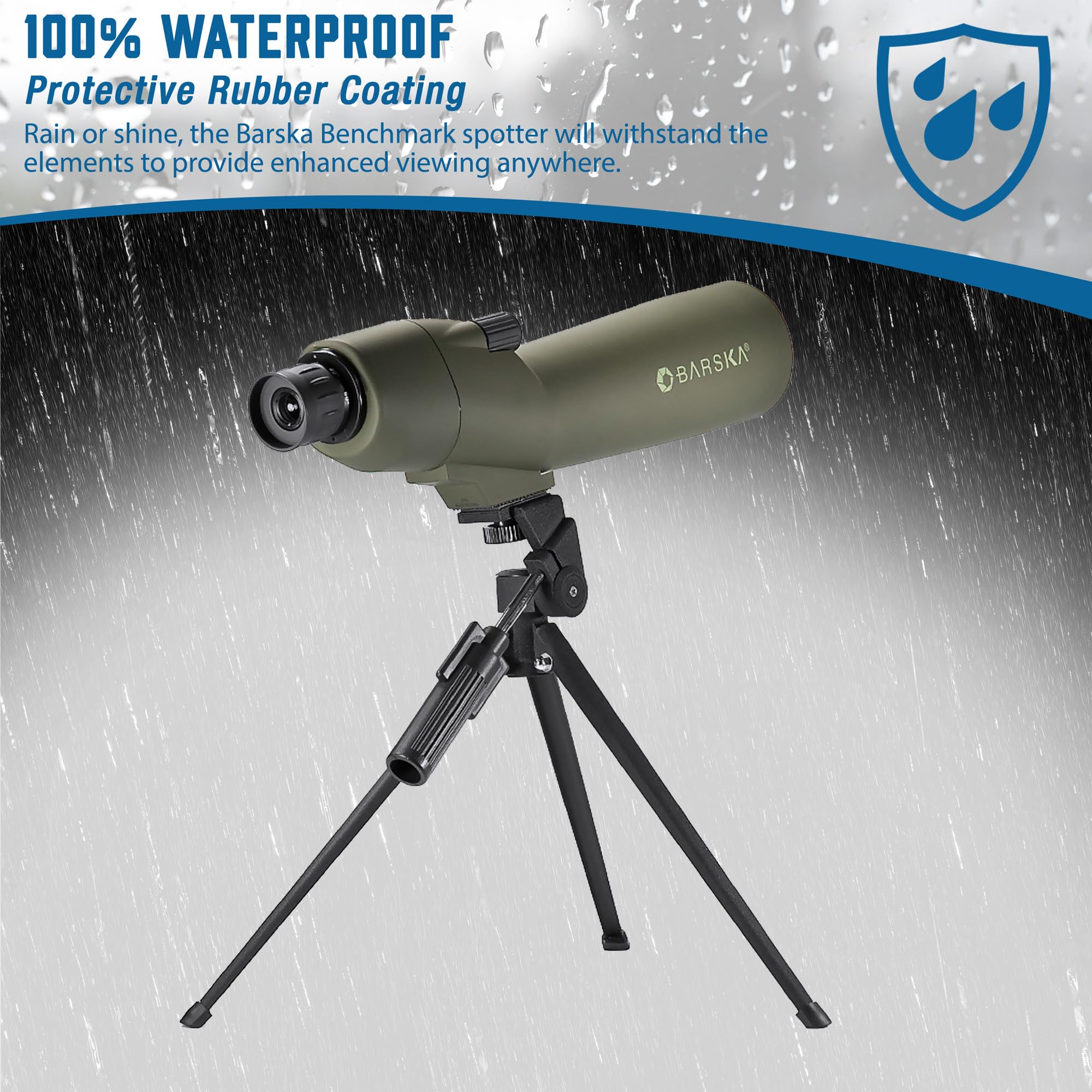 BARSKA Colorado Waterproof Spotting Scope Black