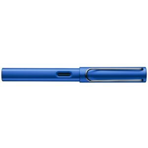 Lamy AL-star Fountain Pen - Elegant Design Cool Pens, Best Pens For Smooth Writing, Light Aluminum - Ocean Blue Medium Point Pen