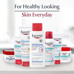 Eucerin Skin Calming Cream - Full Body Lotion for Dry, Itchy Skin, Natural Oatmeal Enriched - 8 oz. Tube (Pack of 3)