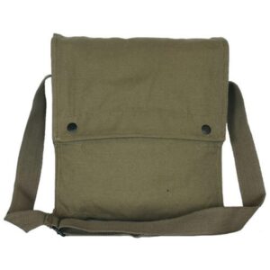 fox outdoor products satchel shoulder bag, olive drab 11 1/2" x 12" x 2 3/4"