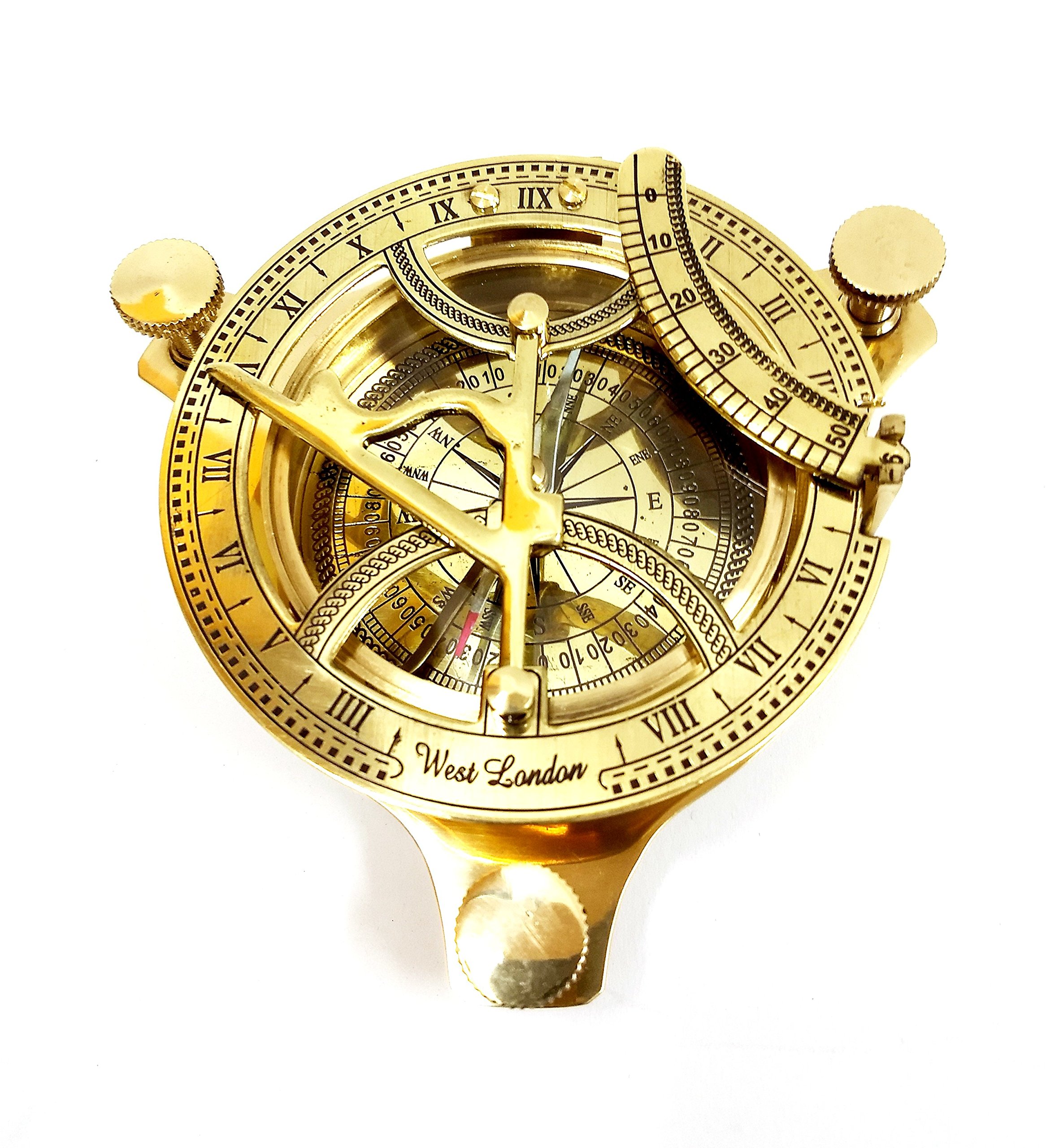 5" Sundial Compass Solid Brass Sun Dial