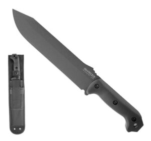 ka-bar becker bk9 combat bowie fixed blade knife , black