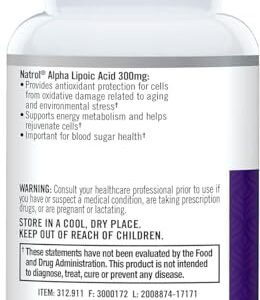 Natrol Alpha Lipoic Acid 300 Milligrams - 50 Caps (Packs of 3)