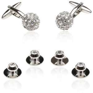 cuff-daddy crystal ball cufflinks studs with presentation box