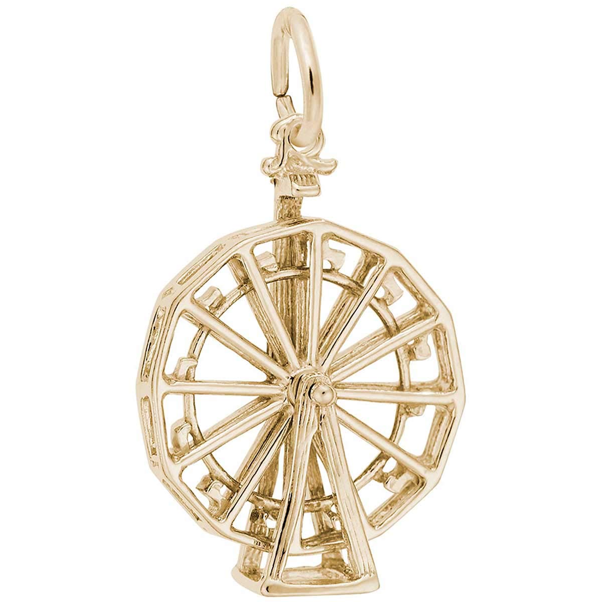 Rembrandt Charms Ferris Wheel Charm, Gold Plated Silver