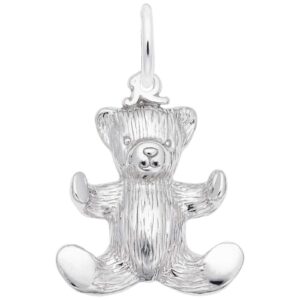 rembrandt charms teddy bear charm, sterling silver