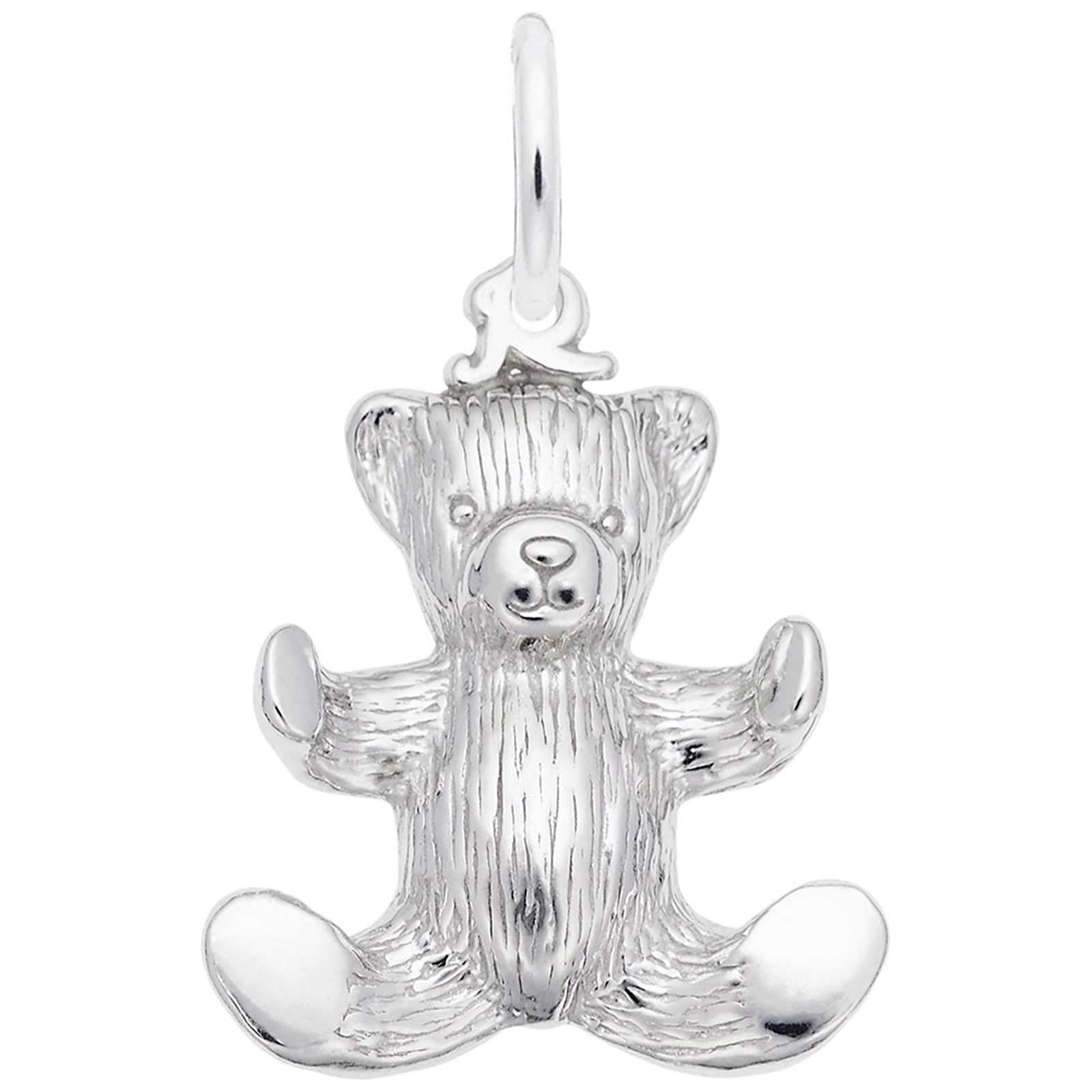 Rembrandt Charms Teddy Bear Charm, Sterling Silver