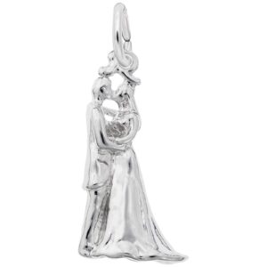 rembrandt charms bride & groom charm, sterling silver