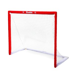 franklin sports nhl street hockey goal with net - portable lightweight pvc youth street + roller for kids - 46"