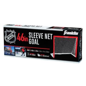 Franklin Sports NHL Street Hockey Goal with Net - Portable Lightweight PVC Youth Street + Roller For Kids - 46"