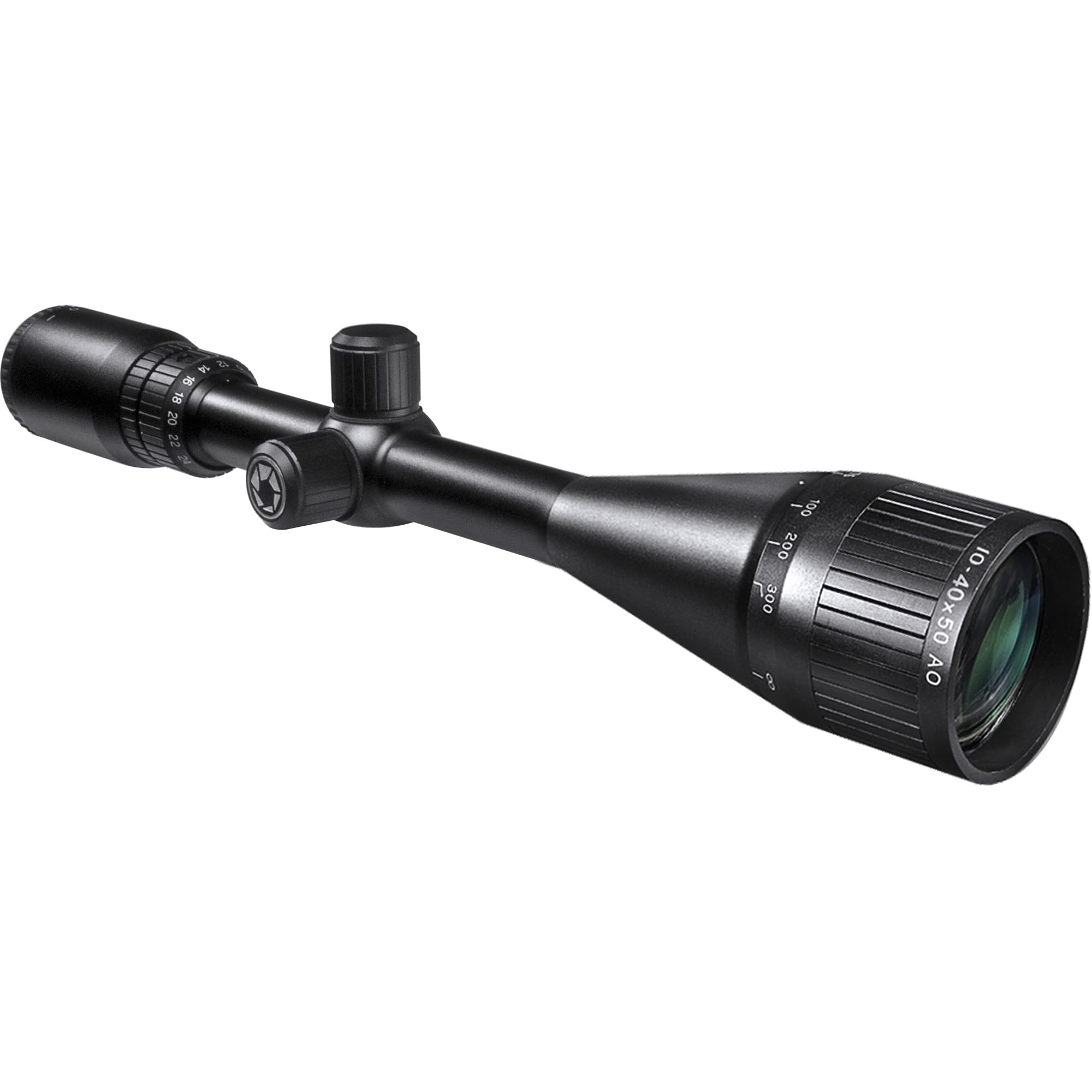 BARSKA Varmint Crosshair Reticle Precision Riflescope with Adjustable Objective & Fully-Multi Coated Optics for Accurate Long-Range Shooting Hunting