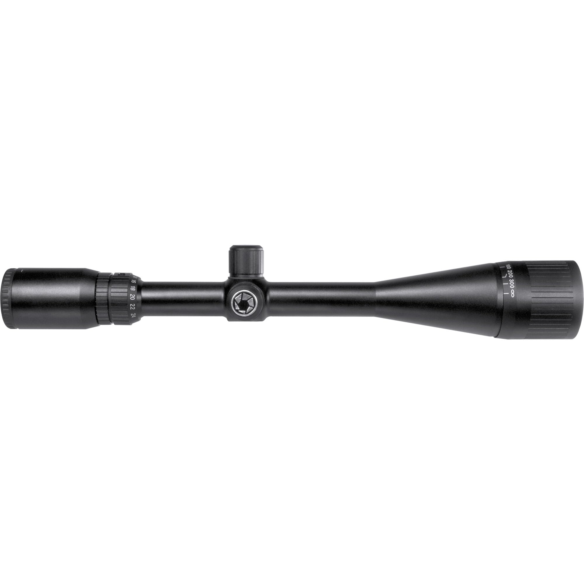 BARSKA Varmint Crosshair Reticle Precision Riflescope with Adjustable Objective & Fully-Multi Coated Optics for Accurate Long-Range Shooting Hunting