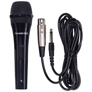 Karaoke USA M189 Professional Dynamic Microphone (Detachable Cord), Black