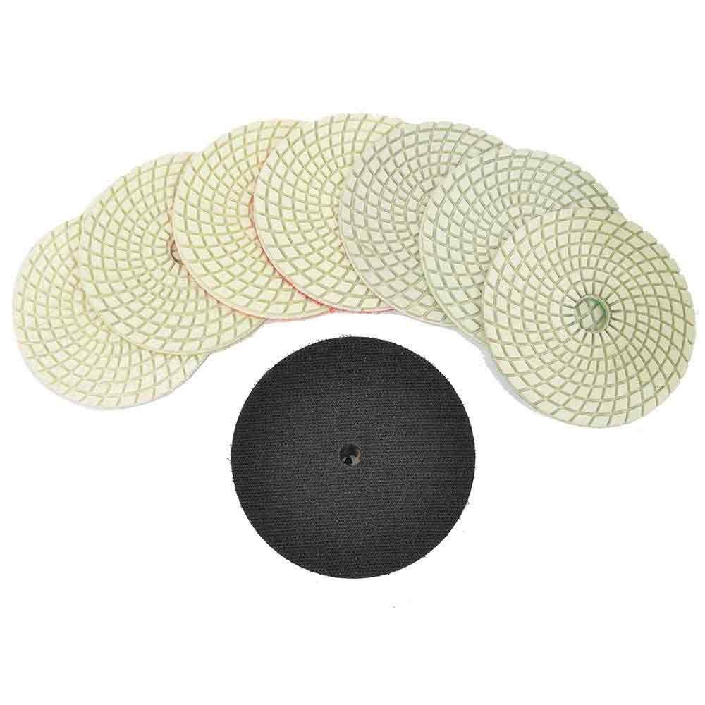 Hardin WVPOLSET 4 Inch Var Speed Polisher and 8 pc 4 Inch Diamond Polishing Pad Set