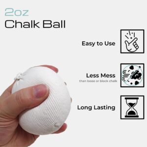 Z Athletic Gym Chalk Ball for Rock Climbing, Gymnastics, and Weightlifting, 2oz Chalk Ball