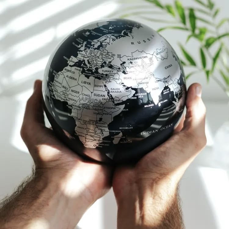 MOVA Globe Metallic Black and Silver 4.5"