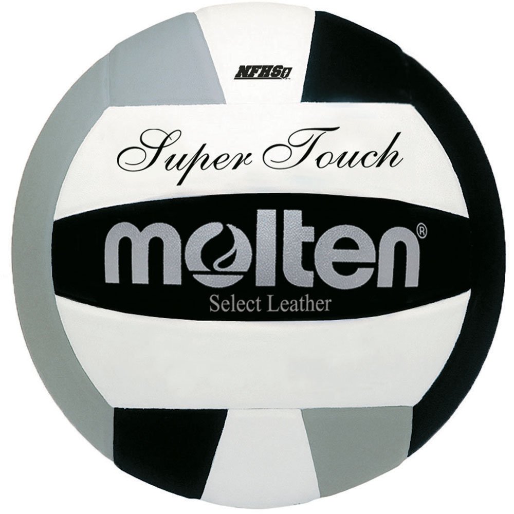 Molten Super Touch Volleyball, Black, Silver, White